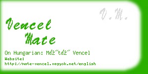 vencel mate business card